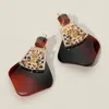 Fashnzfab Stone Embellished Elegant Filigree Drop Statement Earrings In Multi