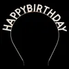 Fashnzfab Stone Embellished Happy Birthday Message Headband In Gold