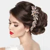 Fashnzfab Stone Leaf Vine Wrap Headpiece In Multi