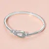 Fashnzfab Stone Paved Buckle Accent Hinged Bangle Bracelet Clear, Silver In Multi