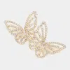 Fashnzfab Stone Paved Butterfly Earrings - Gold In Gold
