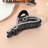 Fashnzfab Stone Paved Heart Frame Hair Claw Clip In Black