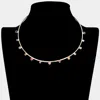 Fashnzfab Stone Pointed Choker Necklace In Multi