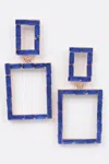 Fashnzfab Stone Rectangle Earring In Pattern