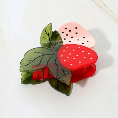 Fashnzfab Strawberry Hair Claw Clip In Red