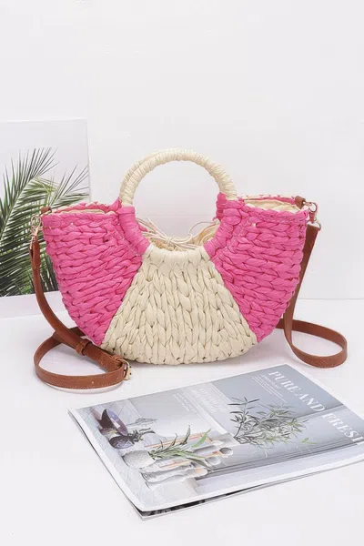Fashnzfab Strawessence Bag In Pink