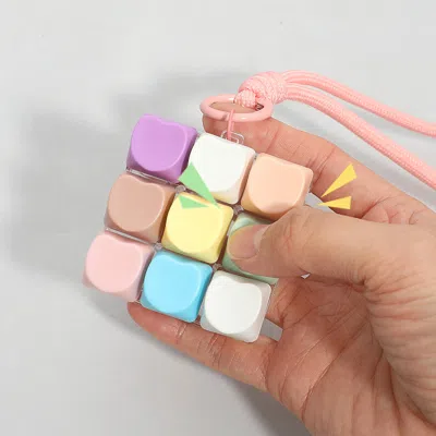 Fashnzfab Stress Relief Cube Keyboard Bag Charm In Multi