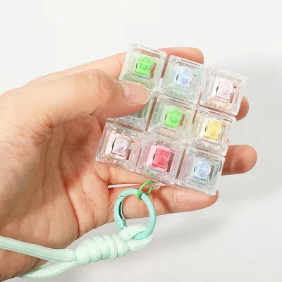 Fashnzfab Stress Relief Cube Keyboard Bag Charm In Multi