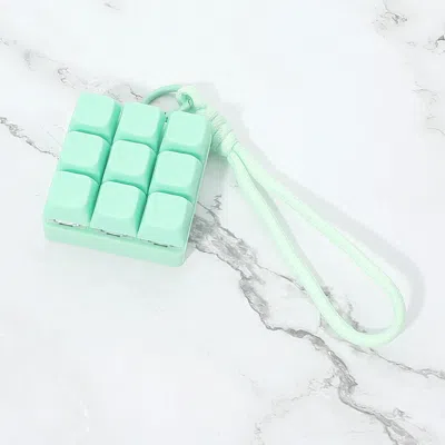 Fashnzfab Stress Relief Cube Keyboard Clicker Fidget Keychain In Green