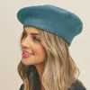 Fashnzfab Stretchy Solid Beret Hat In Green