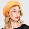 Fashnzfab Stretchy Solid Beret Hat In Multi