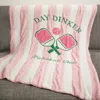 Fashnzfab Striped Day Dinker Pickleball Club Blanket In Pink