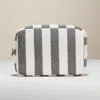 Fashnzfab Striped Pattern Cosmetic Pouch Bag In Multi
