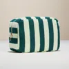 Fashnzfab Striped Pattern Cosmetic Pouch Bag In Multi