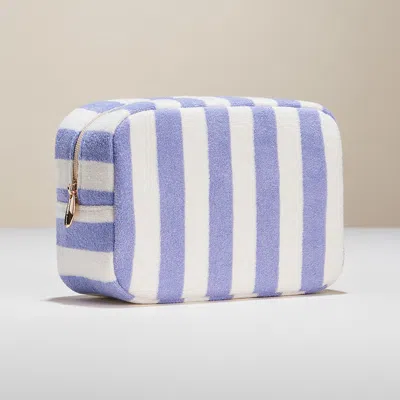 Fashnzfab Striped Pattern Cosmetic Pouch Bag In Multi