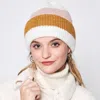 Fashnzfab Striped Ribbed Beanie Hat In Multi