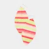 Fashnzfab Striped Shimmery Faux Leather Cut Feather Drop Earrings - Gold, Yellow In Multi