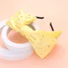 Fashnzfab Studded Bow Headband In Yellow