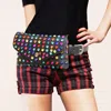Fashnzfab Studded Faux Leather Fanny Pack / Belt / Clutch Bag In Multi