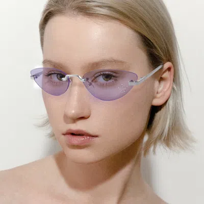 Fashnzfab Studded Star Pointed Tinted Wayfarer Sunglasses In Beige