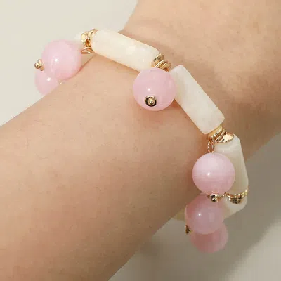 Fashnzfab Stylish Elegant Beaded Stretch Bracelet In Multi