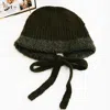Fashnzfab Stylish Knitted Winter Bonnet Hat In Black