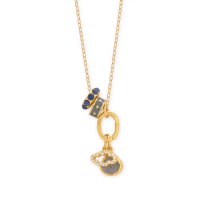 Fashnzfab Stylish Storms! 18" 14 Karat Gold Plated Charm Necklace