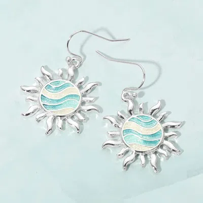 Fashnzfab Sunburst Charm Drop Dangle Earrings In Multi