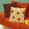Fashnzfab Joy Message Christmas Leaved Pattern Pillow / Cushion In Multi