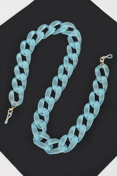 Fashnzfab Sunglasses Acrylic Chain In Blue