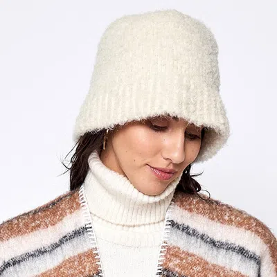 Fashnzfab Super Soft Solid Bucket Hat In Beige