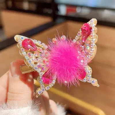 Fashnzfab Sweet Butterfly Hair Clip In Pink