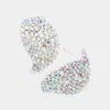 Fashnzfab Swirl Crystal Rhinestone Stud Earrings - Ab, Silver In Multi