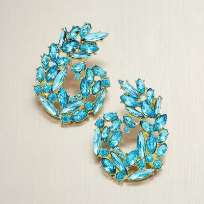 Fashnzfab Swirled Petal Post Earrings In Multi