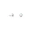 Fashnzfab Synthetic White Opal Button Studs In Green
