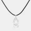 Fashnzfab Taurus - Stone Embellished Zodiac Pendant Necklace In Silver
