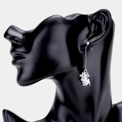 Fashnzfab Taurus - Zodiac Sign Dangle Earrings In Metallic