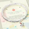 Fashnzfab Teachers Blessing Message Charm Stretch Bracelet In Metallic
