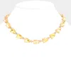 Fashnzfab Teardrop Cluster Link Necklace In Gold