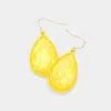 Fashnzfab Teardrop Dangle Earrings - Yellow In Yellow