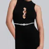 Fashnzfab Teardrop Marquise Flower Rhinestone Crystal Wedding Belt / Headband In Multi