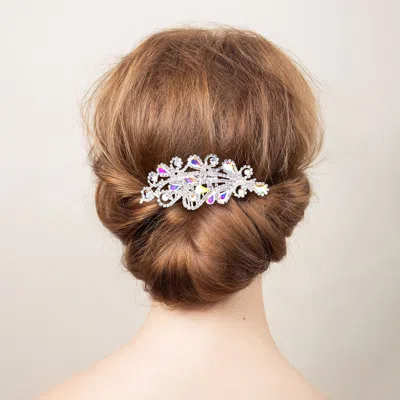 Fashnzfab Teardrop Sprout Leaf Hair Comb In Multi