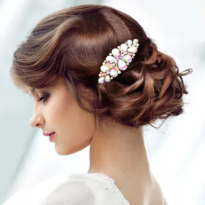 Fashnzfab Teardrop Stone Cluster Wrap Headpiece In Gold
