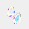 Fashnzfab Teardrop Stone Evening Earrings - Ab, Gold In Multi