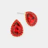 Fashnzfab Teardrop Stone Evening Stud Earrings In Multi