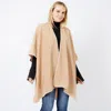 Fashnzfab Teddy Fur Soft Cape/ruana Poncho In Brown
