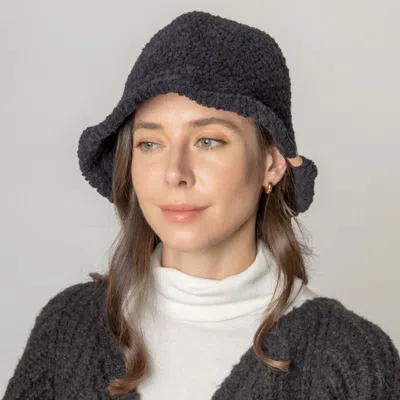 Fashnzfab Teddy Sherpa Bucket Hat In Black