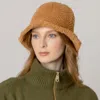 Fashnzfab Teddy Sherpa Bucket Hat In Brown