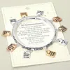 Fashnzfab Ten Commandments Message Charm Station Stretch Bracelet In Metallic