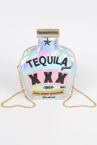 Fashnzfab Tequila Clutch In Silver